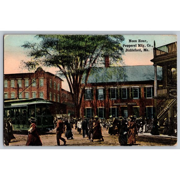 Other - VTG Postcard Posted 1917 Maine Noon Hour, Pepperel Mtg Co Biddeford #683